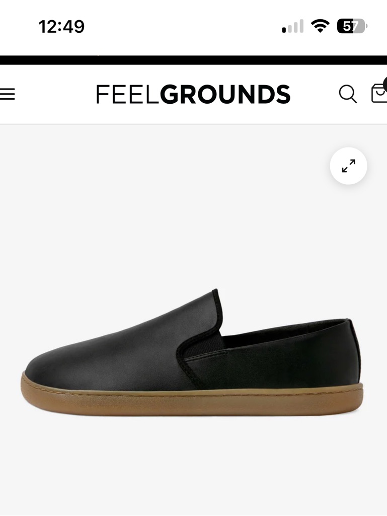Feel Grounds Droptop Luxe Black Slip-On Barefoot Sneakers, Men’s And Women’s